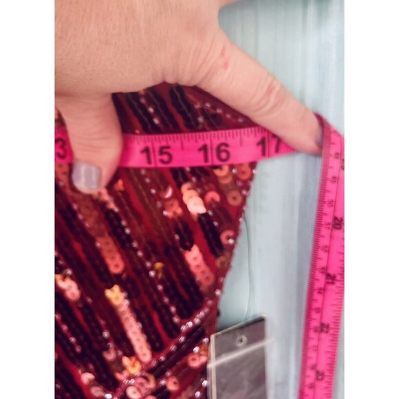 Ace Of Spades Wine Red Sequin Bodycon Dress By Lulu’s Size Small - Picture 10 of 11